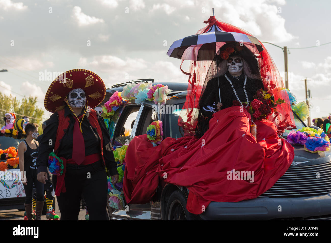 Muertos y Marigold Parade, Albuquerque, New Mexico, USA Stock Photo Alamy