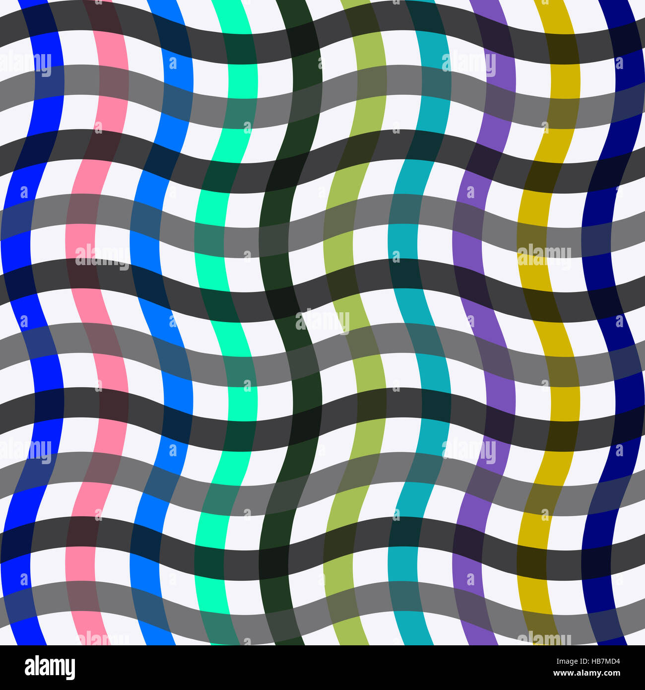 seamless pattern wit waved grid Stock Photo - Alamy