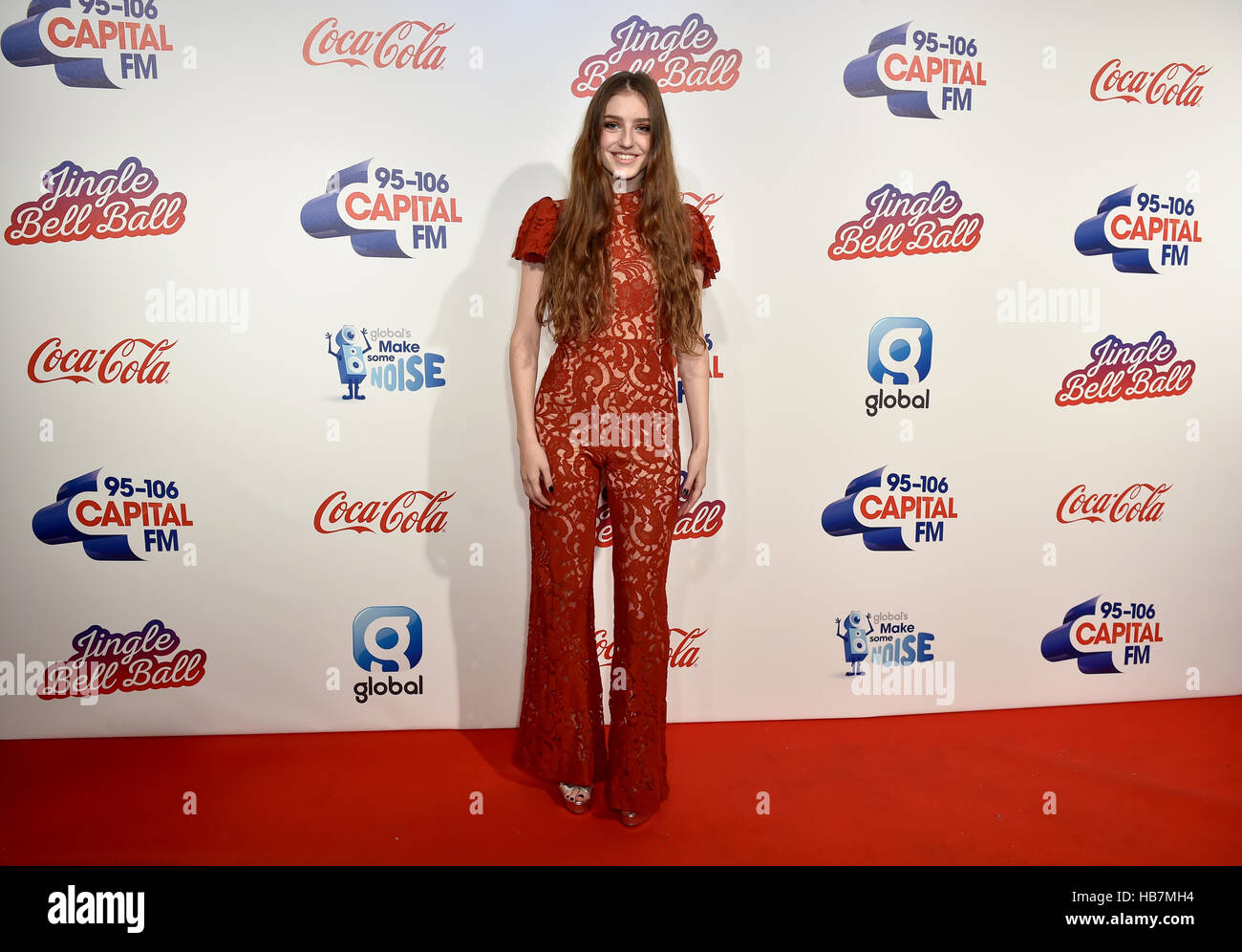 Birdy during Capital's Jingle Bell Ball with Coca-Cola at London's O2 arena. Stock Photo