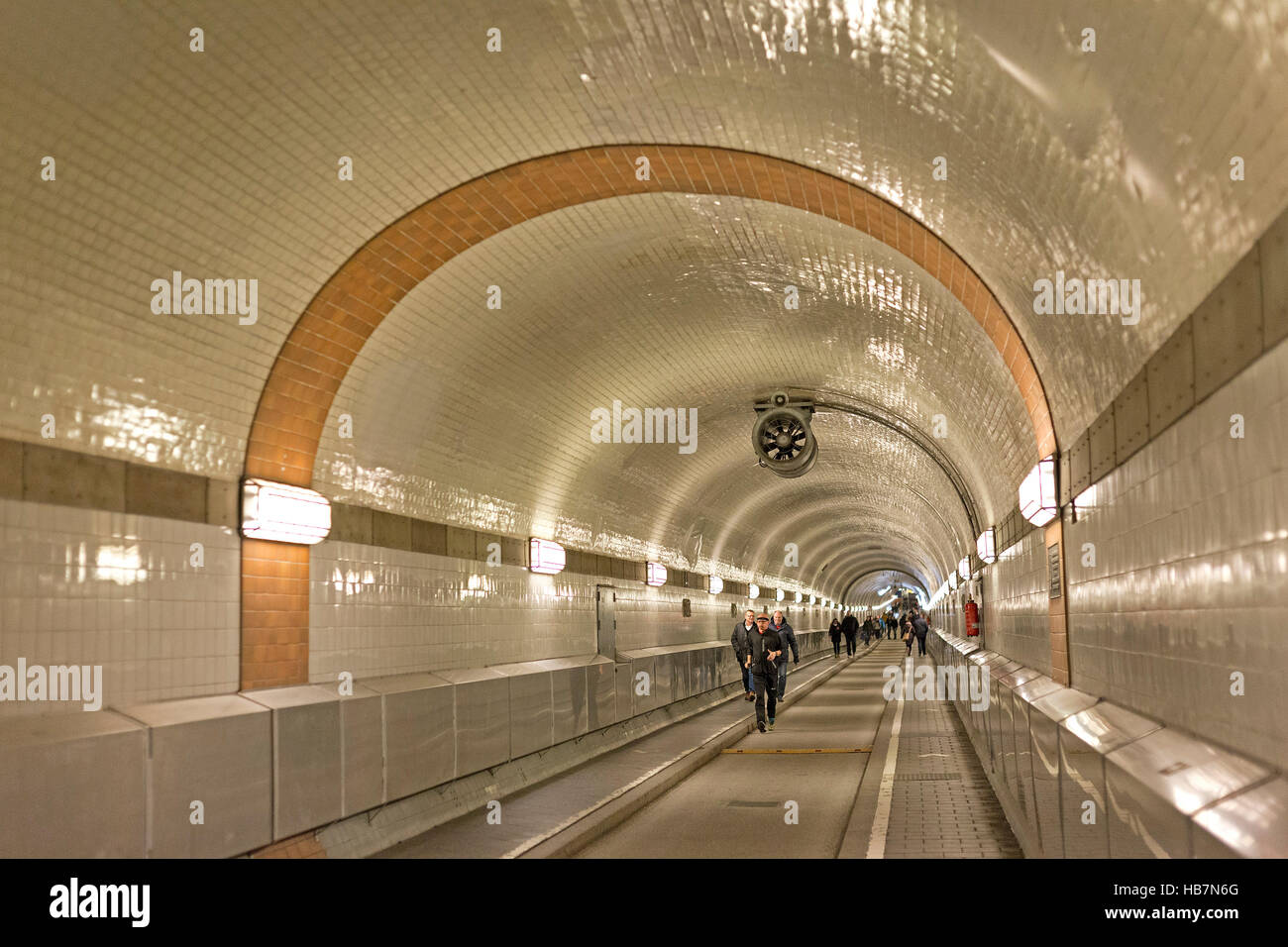 old Elbe Tunnel, Hamburg, Germany Stock Photo