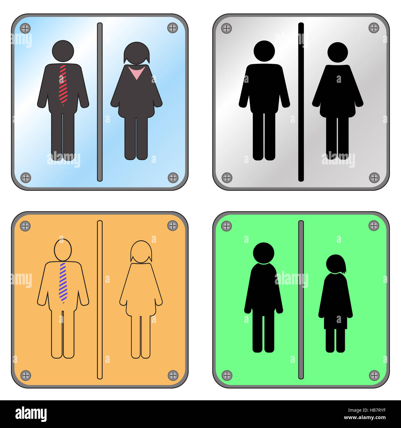 Restroom symbol icon man woman hi-res stock photography and images - Alamy
