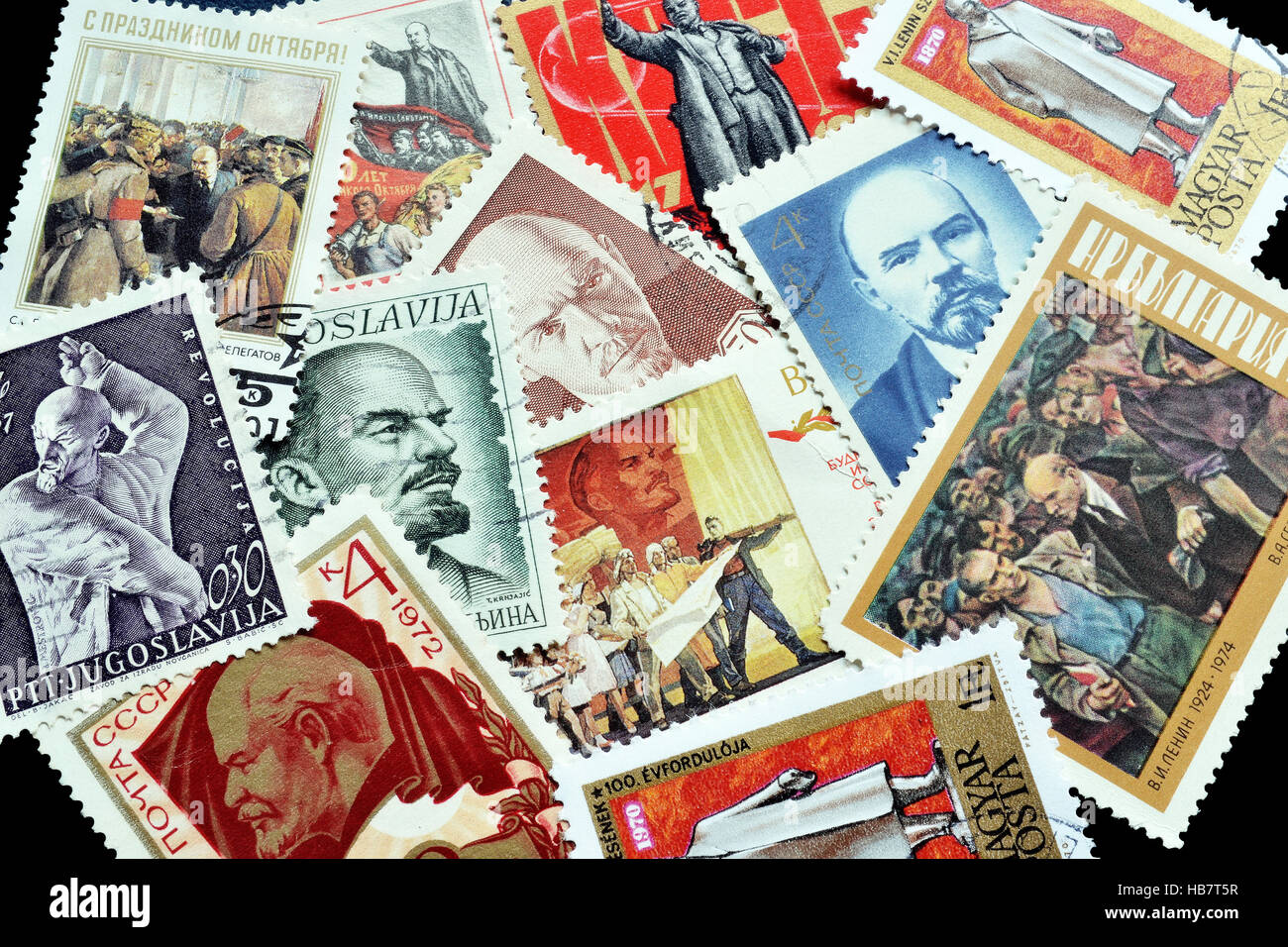 Lenin on stamps Stock Photo - Alamy
