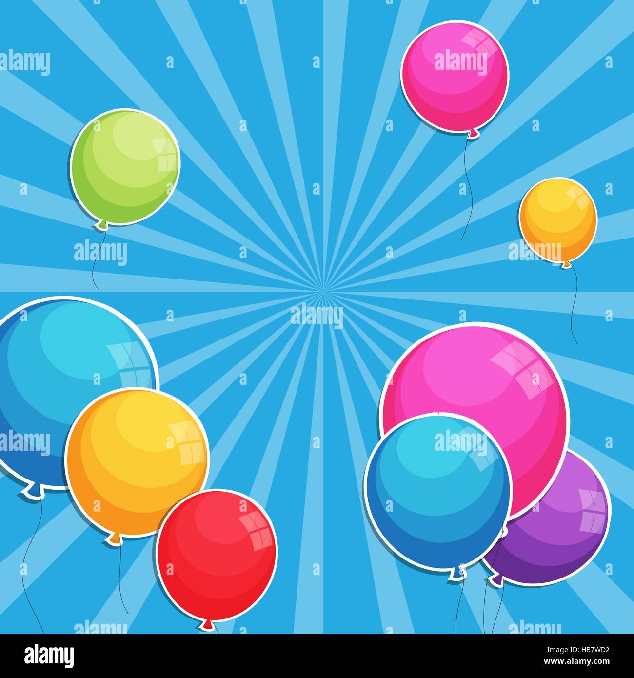 Color Glossy Balloons Background Vector Illustration Stock Vector Image ...