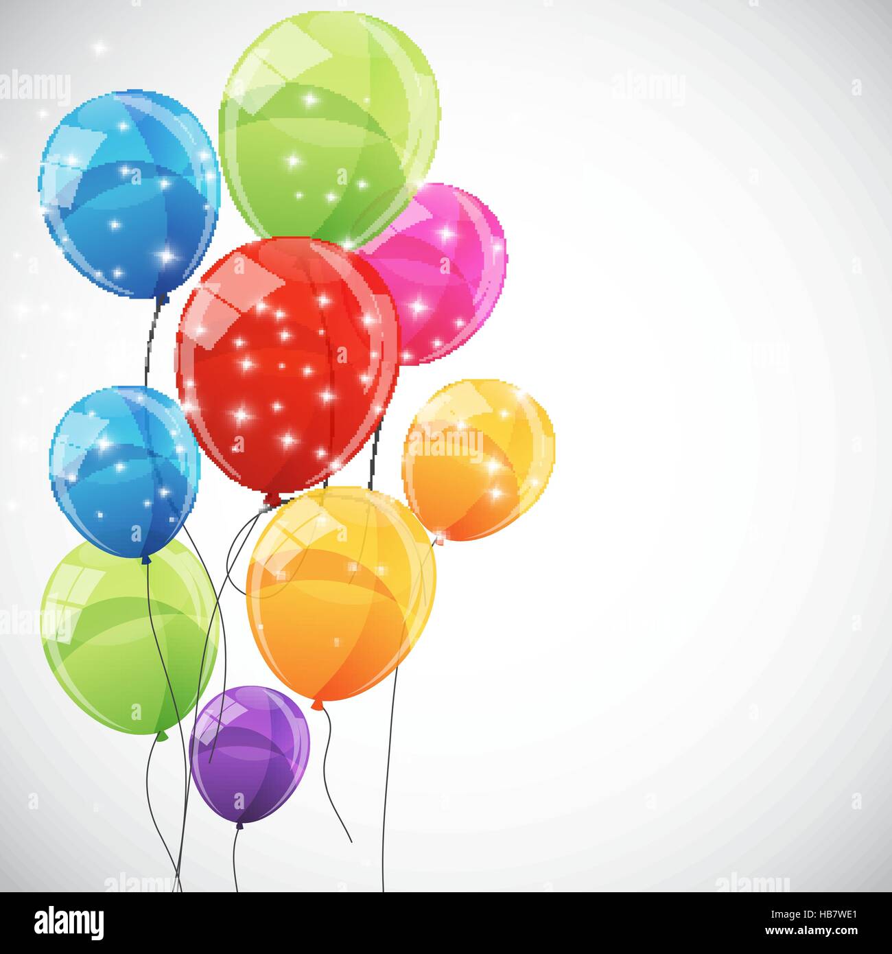 Color Glossy Balloons Background Vector Illustration Stock Vector Image ...