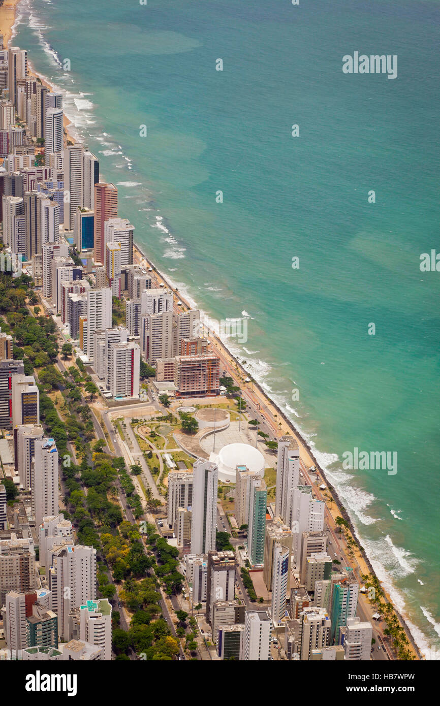 Aerial view of Recife, coastal city in the Pernambuco state of Brazil Stock Photo