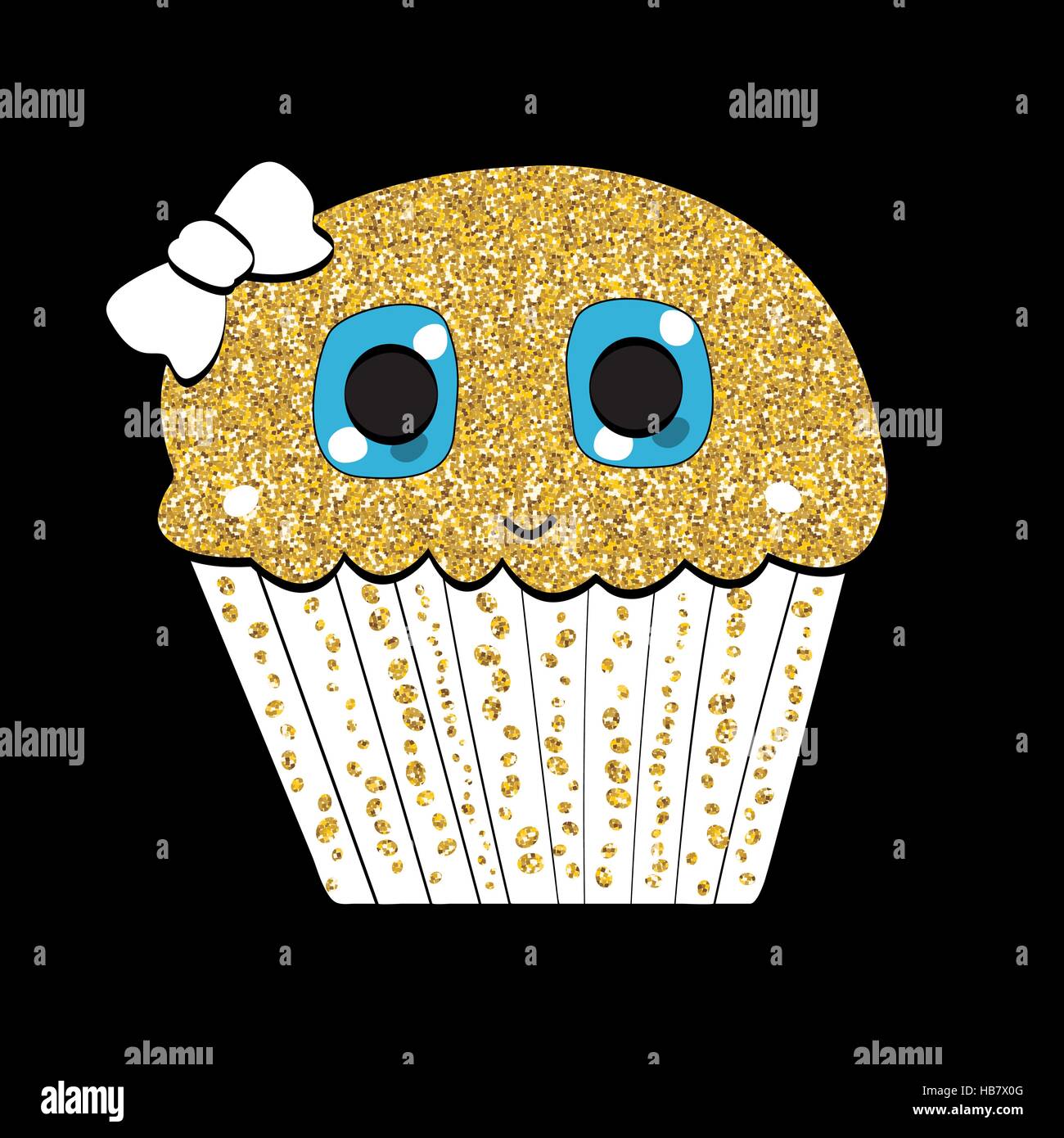 Sweet Tasty Cupcake Vector Illustration Stock Vector