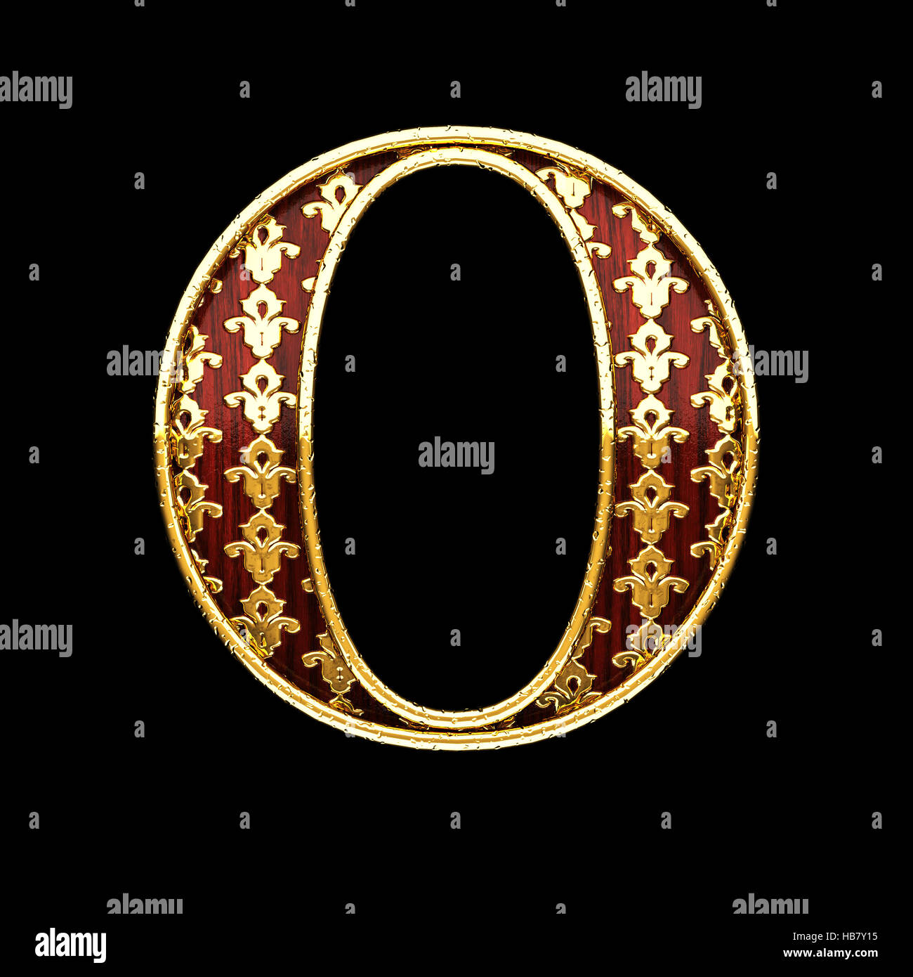 o golden letter 3d illustration Stock Photo - Alamy