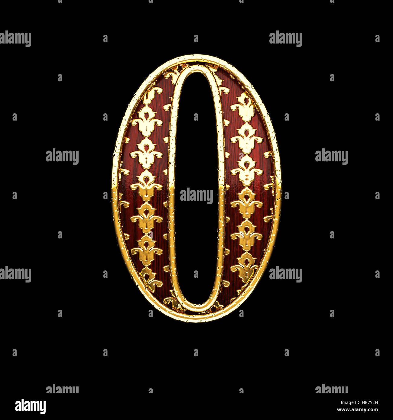 0 golden letter 3d illustration Stock Photo - Alamy