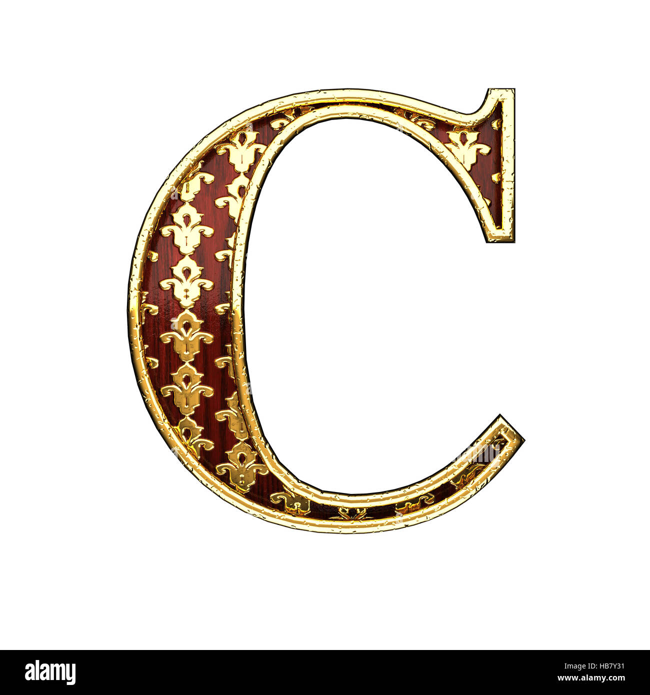 Golden letter c Cut Out Stock Images & Pictures - Alamy