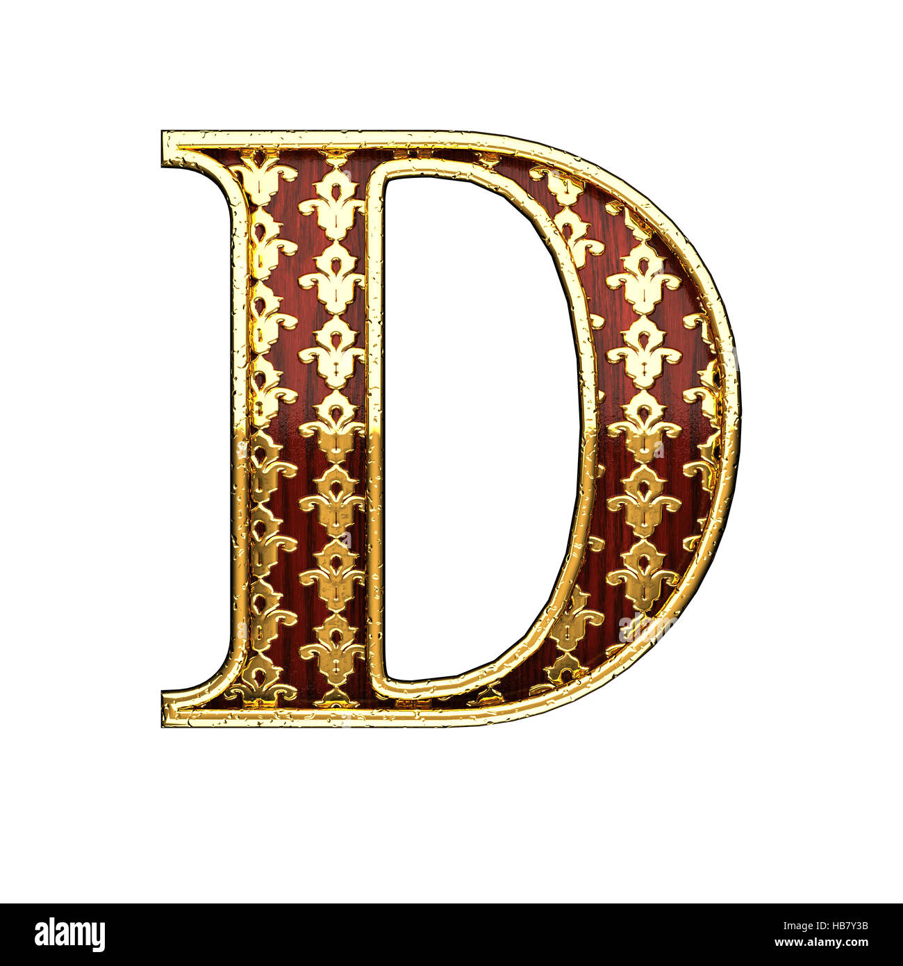 d golden letter 3d illustration Stock Photo - Alamy