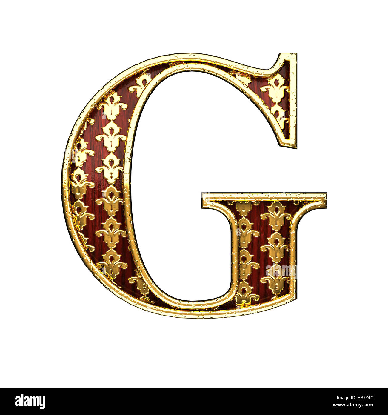 g golden letter 3d illustration Stock Photo - Alamy