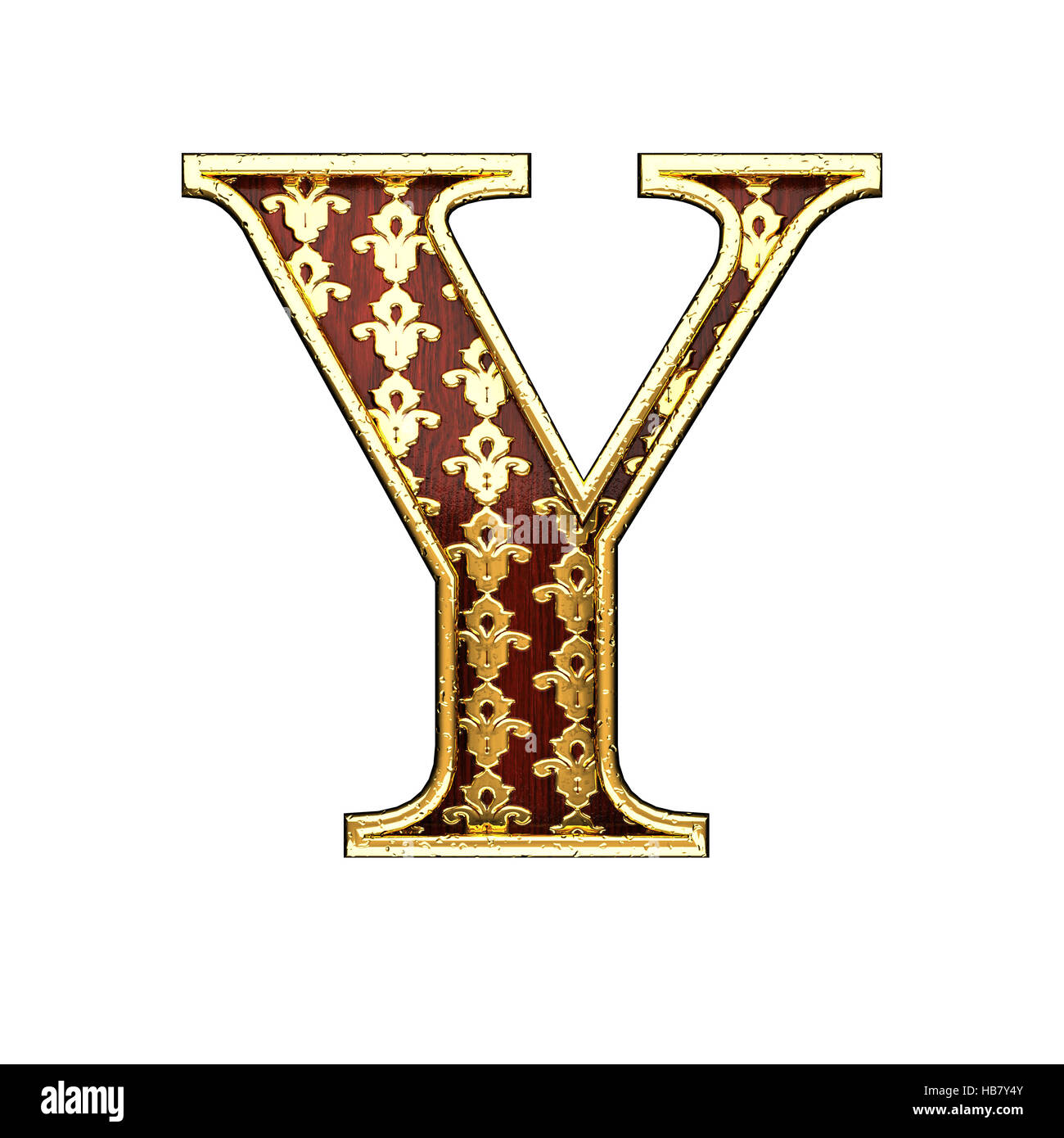 y golden letter 3d illustration Stock Photo - Alamy