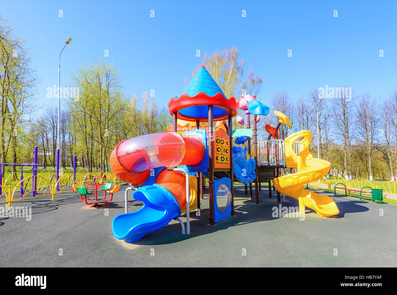 playground children's entertainment Stock Photo Alamy
