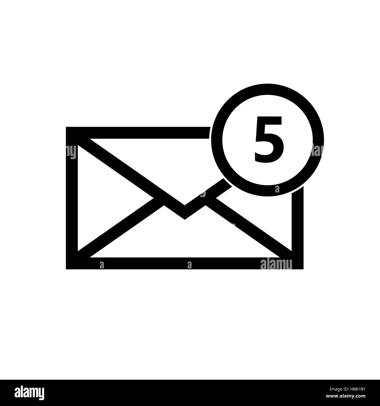 Email symbol letter icon. Stock Photo