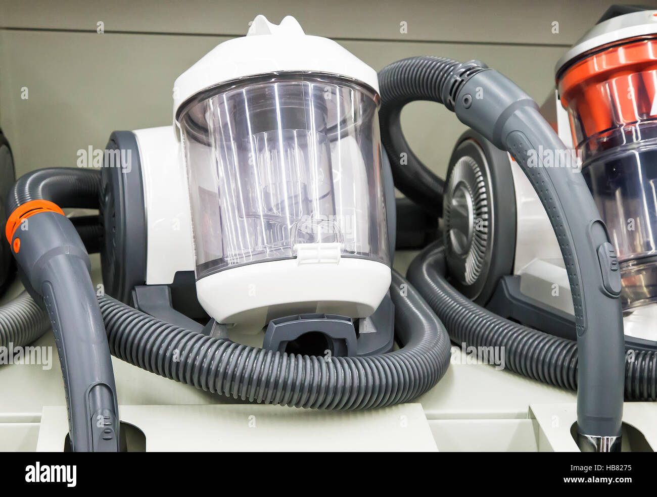 Appliances: powerful modern vacuum cleaner. Stock Photo
