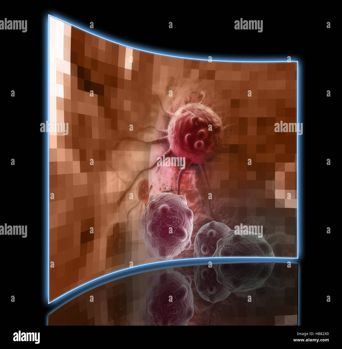 cancer cell pixelated Stock Photo - Alamy