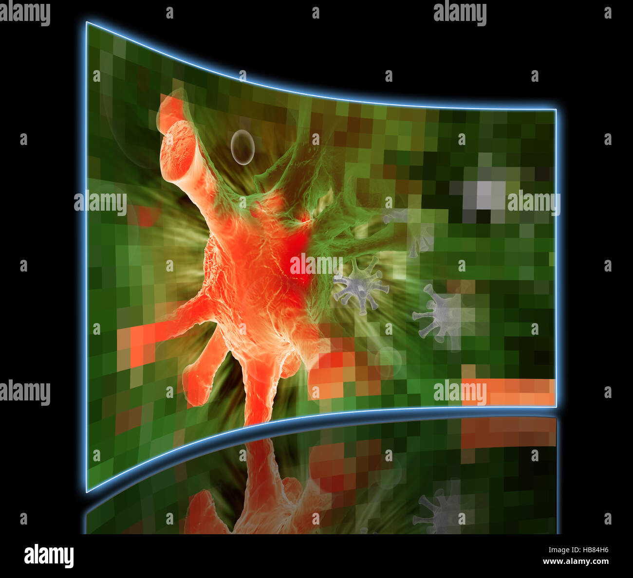 cancer cell pixelated Stock Photo - Alamy