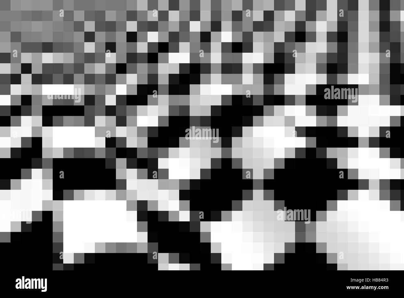 Pixel art Black and White Stock Photos & Images - Alamy