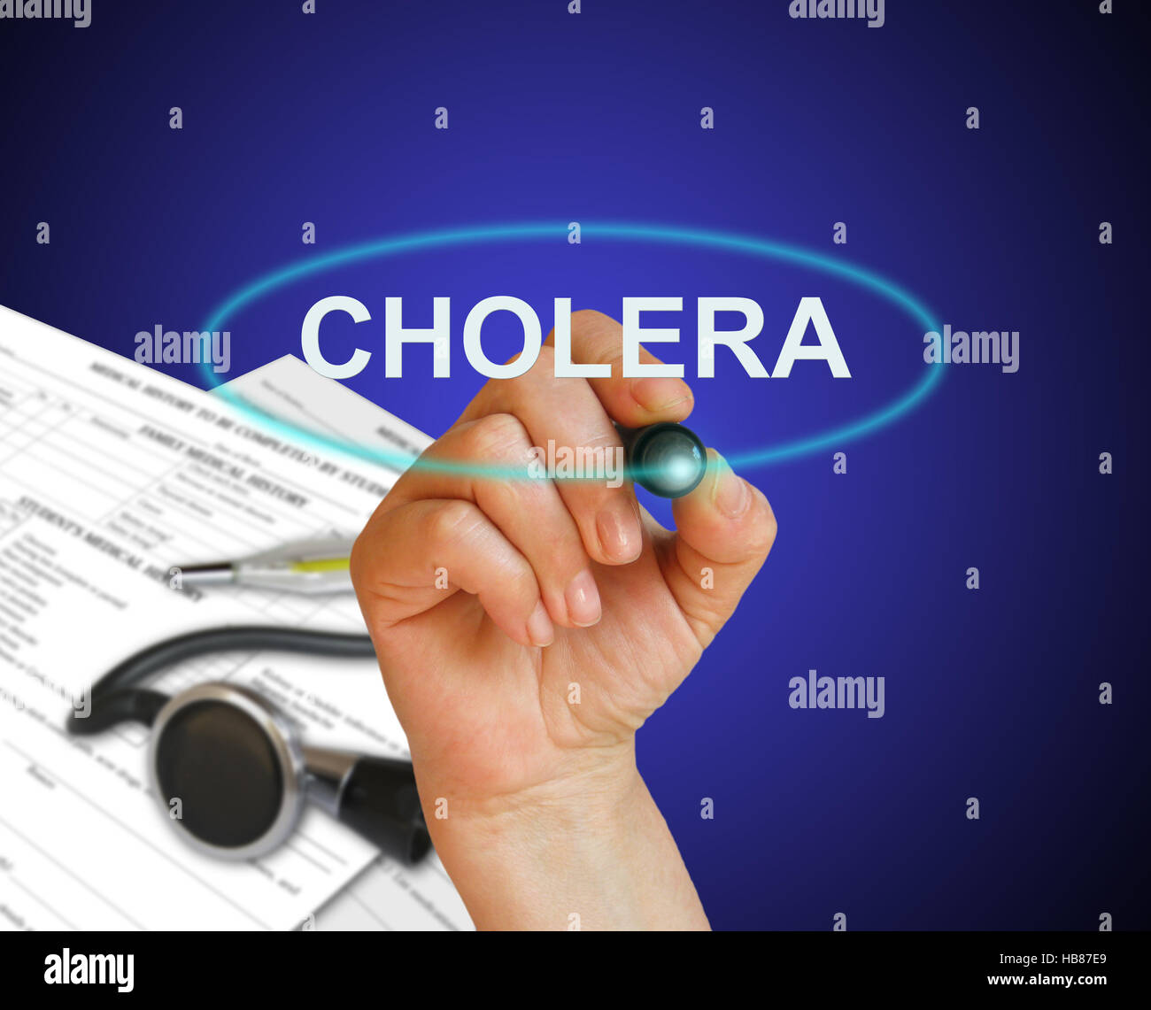 Cholera disease Stock Photo