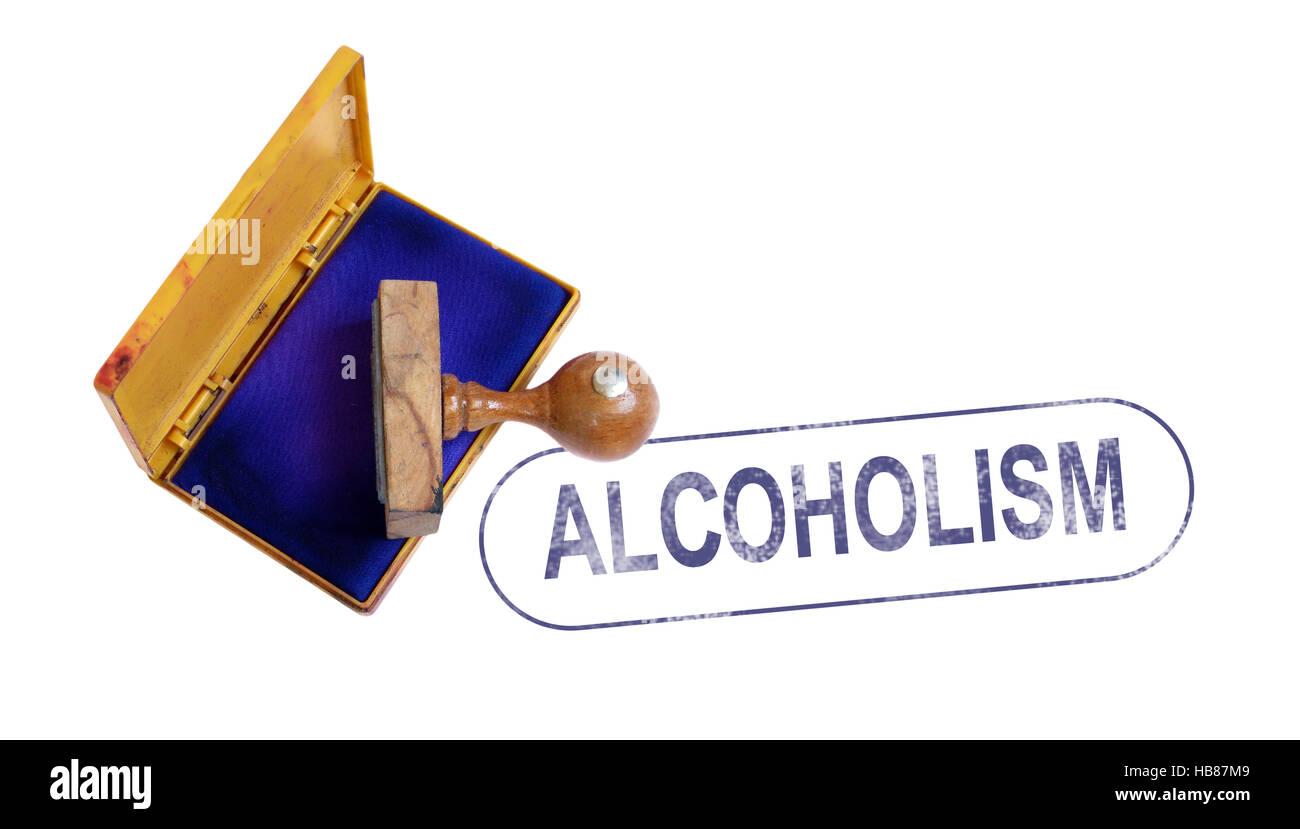 ALCOHOLISM Rubber Stamp Stock Photo Alamy