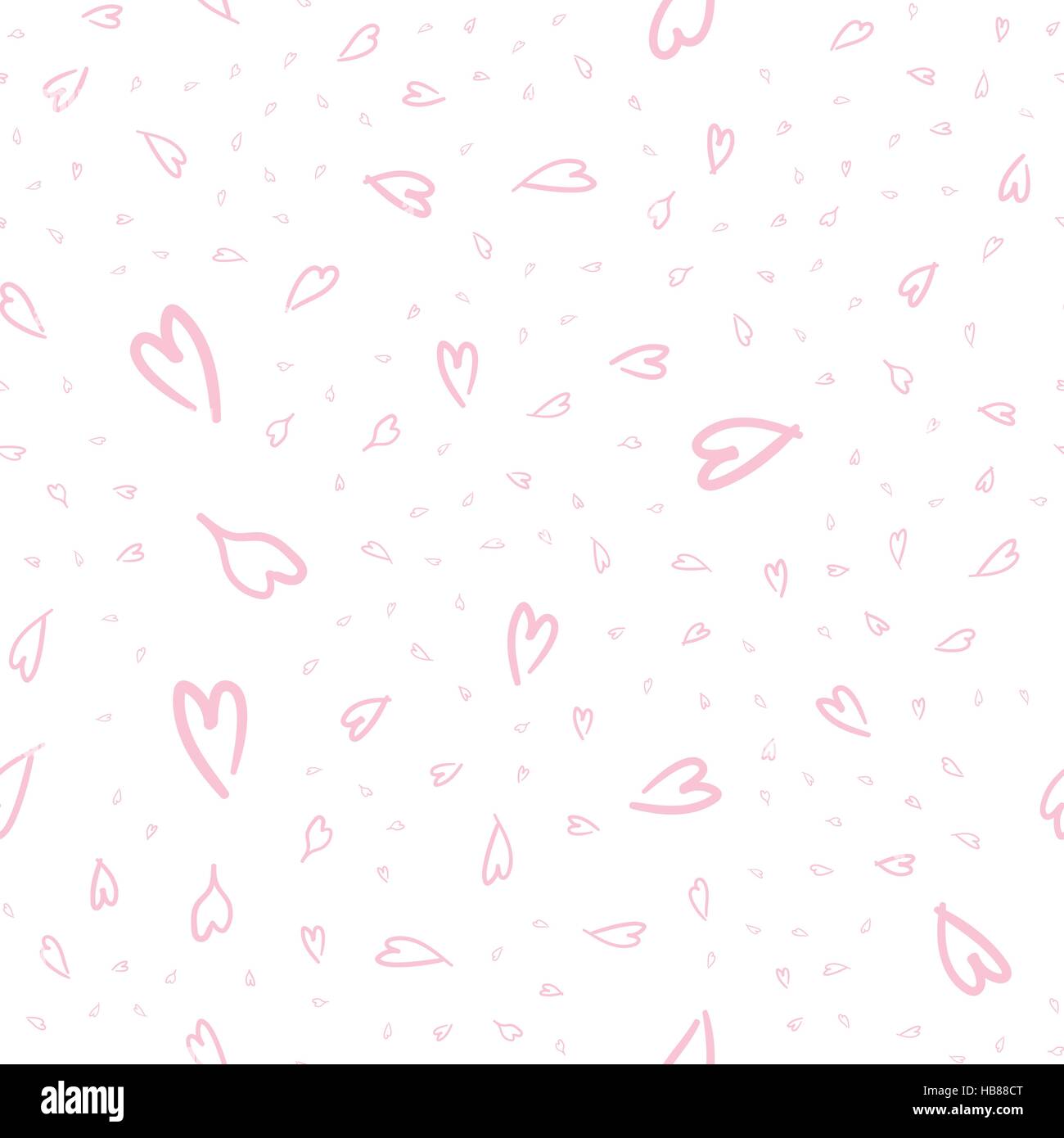 Seamless pattern with hearts on white Stock Vector Image & Art - Alamy