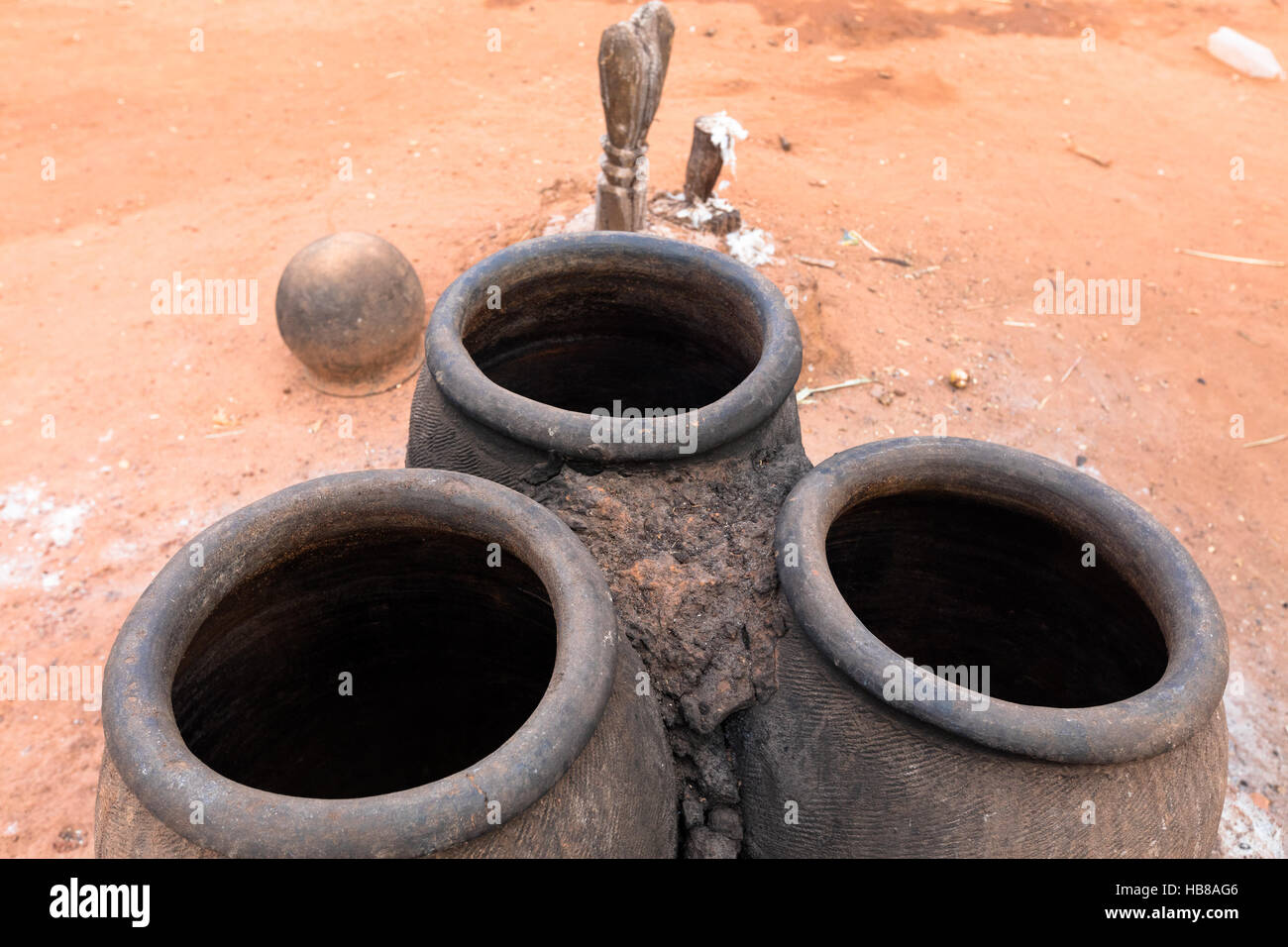 Millet beer tanks Stock Photo