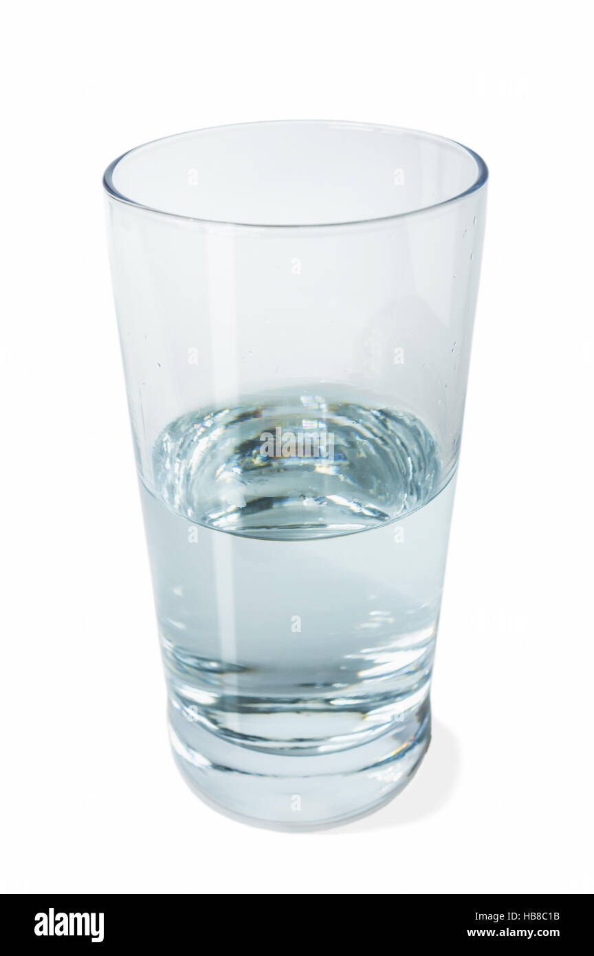 Half full glass of water Stock Photo
