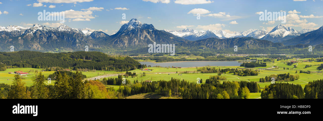 wide panorama landscape in alps mountains Stock Photo - Alamy
