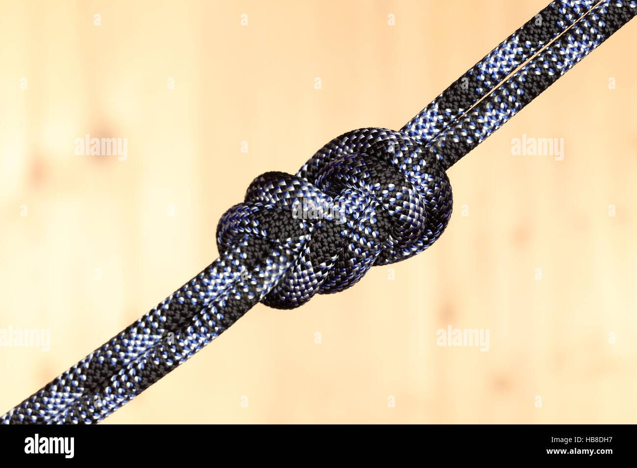 grey rope with knot Stock Photo