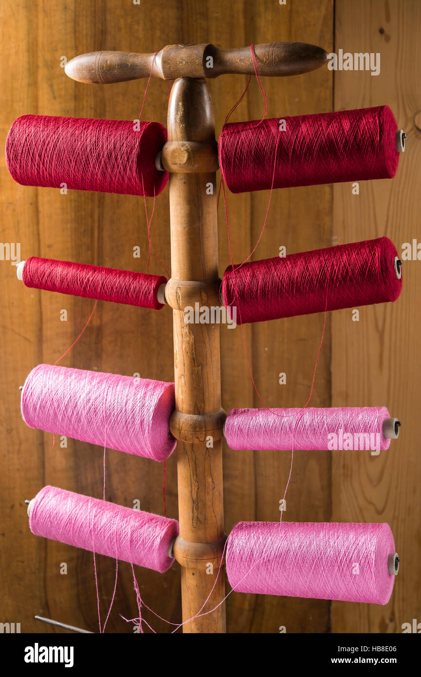 Wooden cotton reels hi-res stock photography and images - Alamy