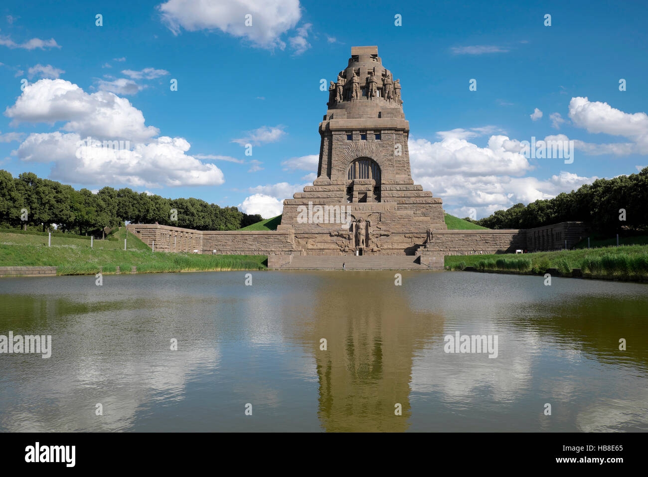 The Monument to the Battle of the Nations, Völkerschlachtdenkmal, Leipzig, Saxony, Germany Stock Photo