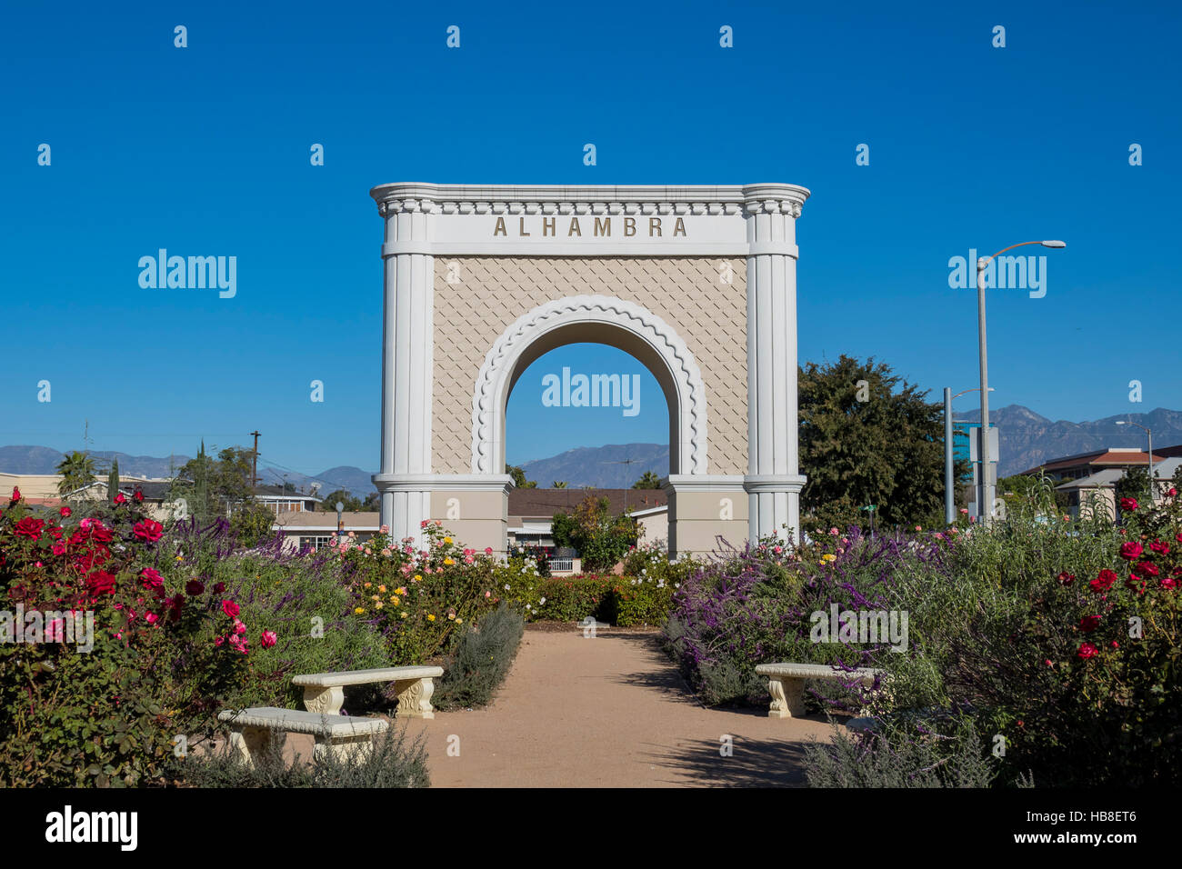 The big Alhambra symbol landmark of Los Angeles, California Stock Photo
