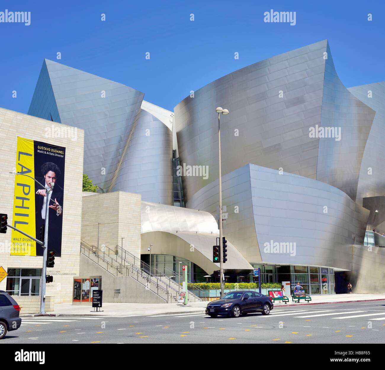 LA Phil, Los Angeles Philharmonic, Walt Disney Concert Hall, architect Frank Gehry, Downtown, Los Angeles, California, USA Stock Photo