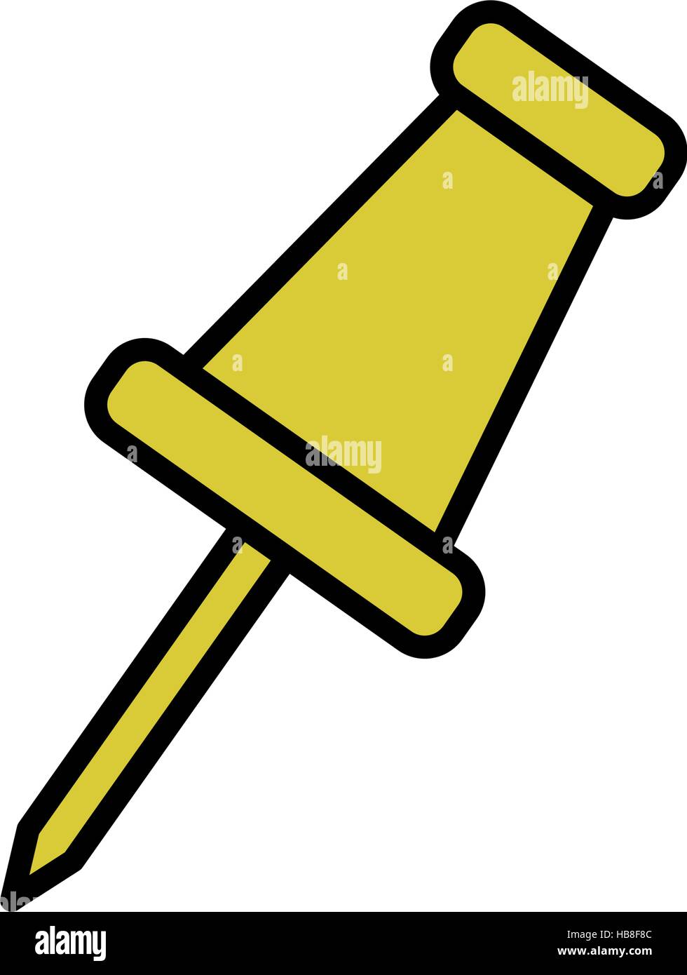Pin icon. Office supplies object and workforce theme. Isolated design ...
