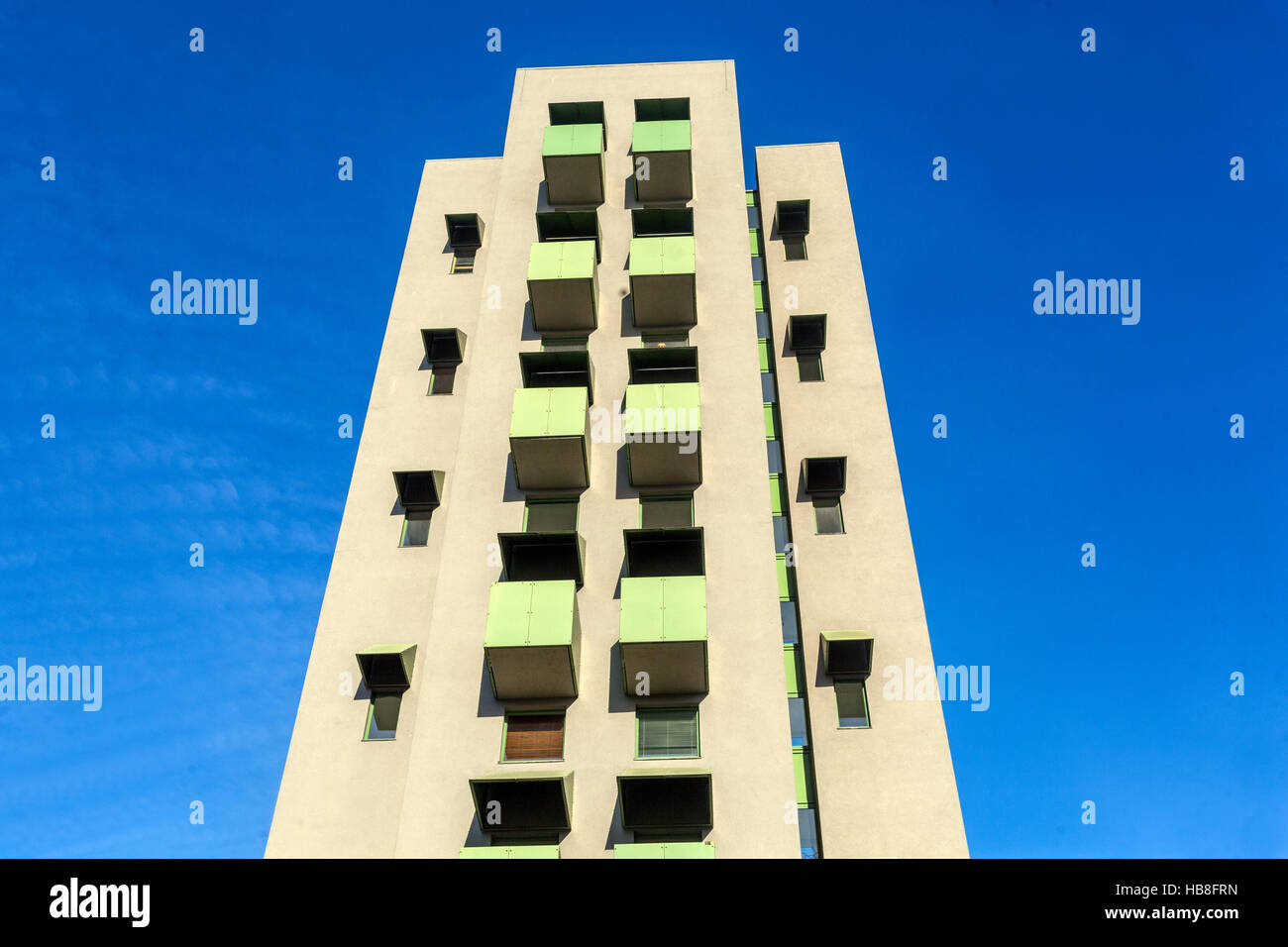 Kreuzberg Tower, residential apartments, buildings designed by John Hejduk, Berlin Germany Stock Photo