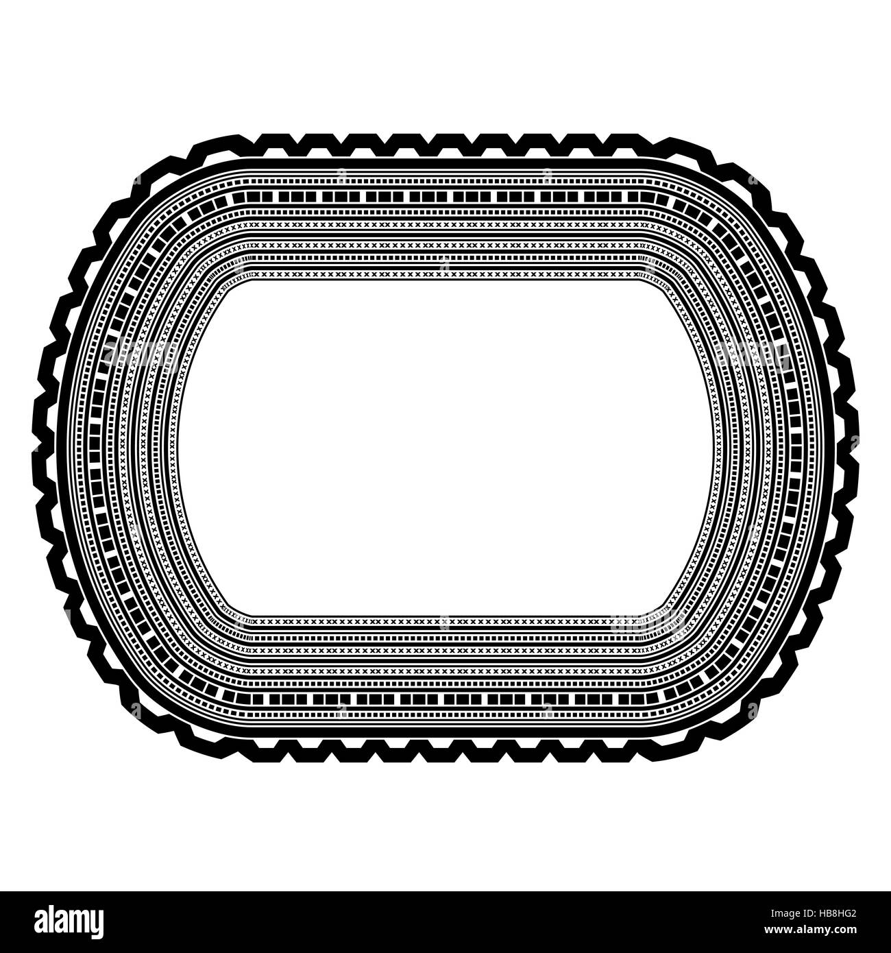 Decorative Vintage Frame Isolated Stock Photo