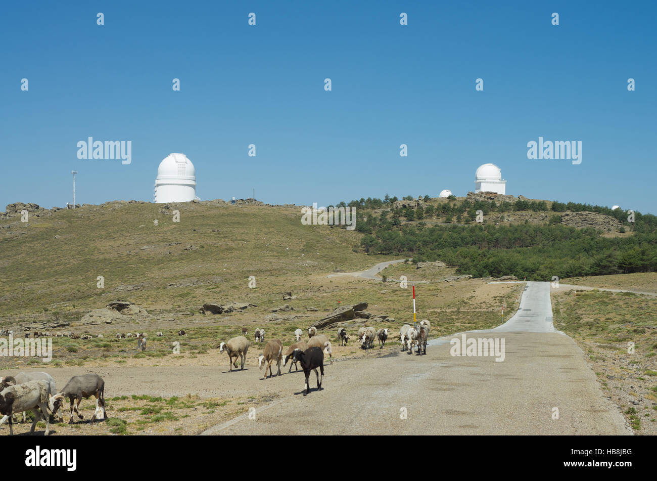 Calar Alto observatory, Almeria Province Spain Stock Photo
