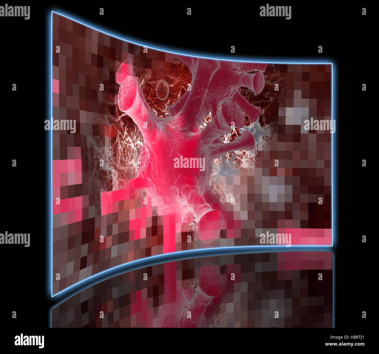 cancer cell pixelated Stock Photo - Alamy