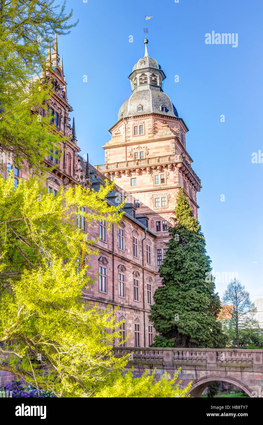 Schloss johannisburg castle aschaffenburg germany hi-res stock