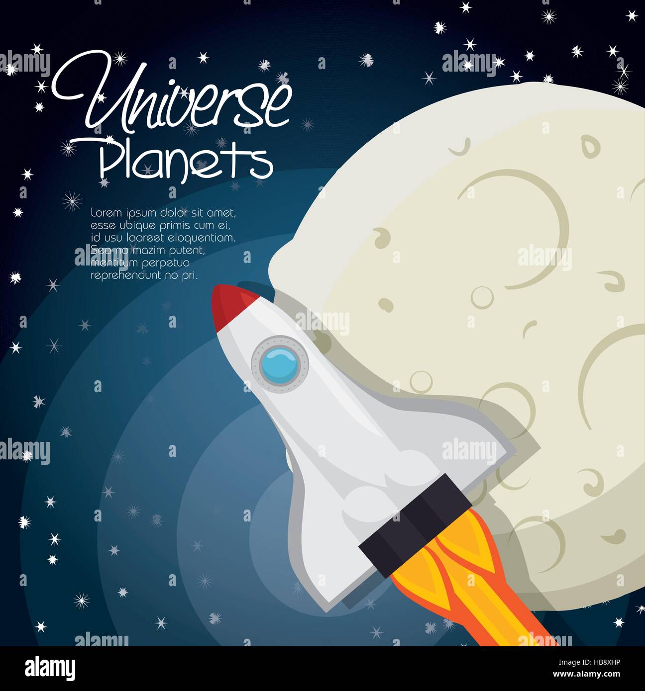 universe planets space concept vector illustration design Stock Vector ...