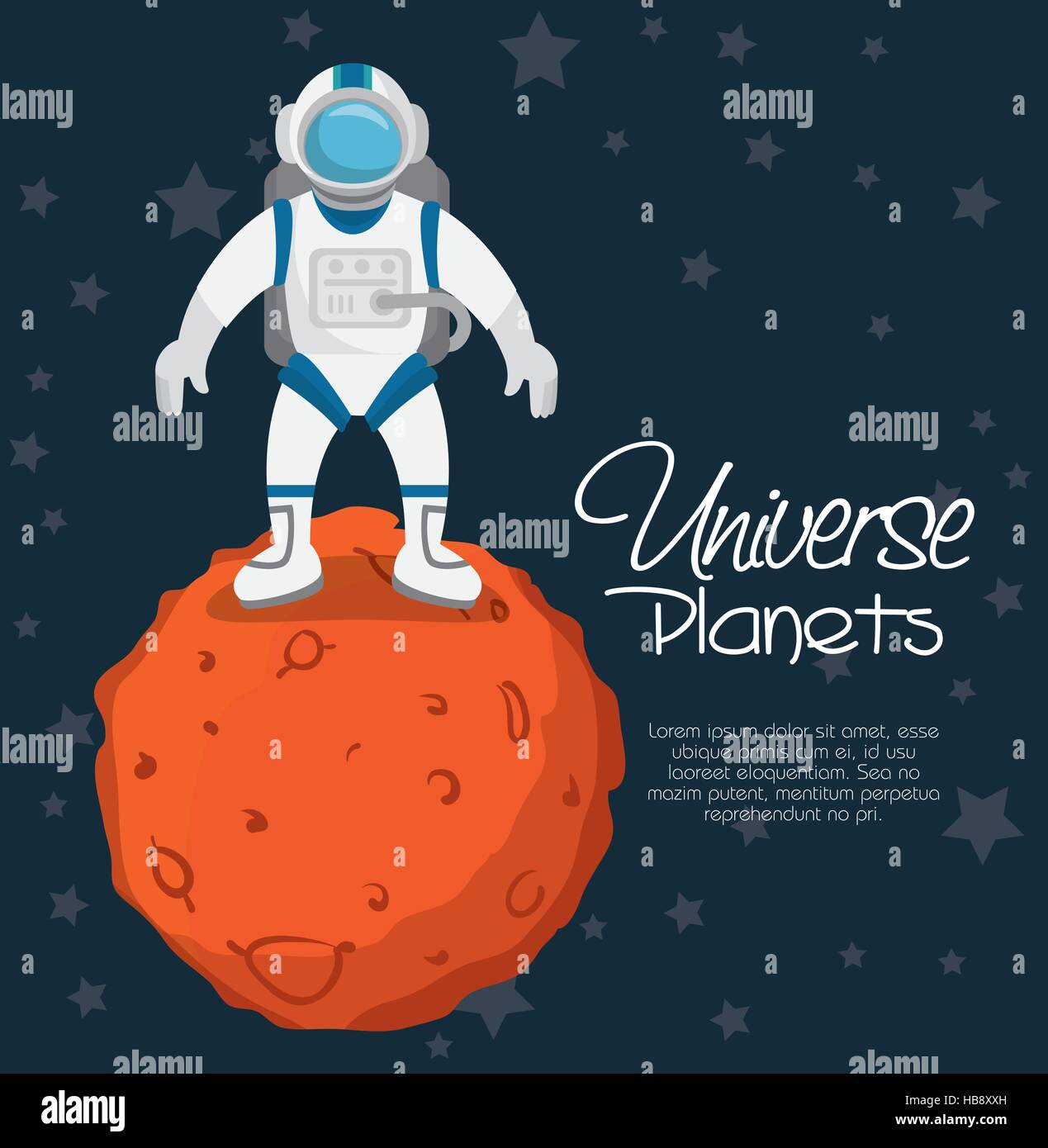 universe planets space concept vector illustration design Stock Vector ...