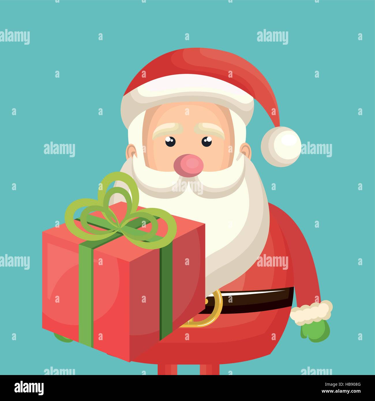 happy merry christmas santa claus character vector illustration design ...