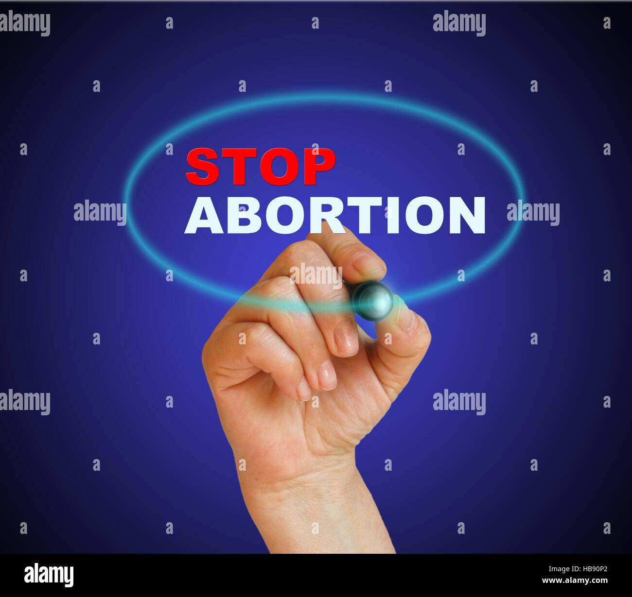 STOP ABORTION Stock Photo