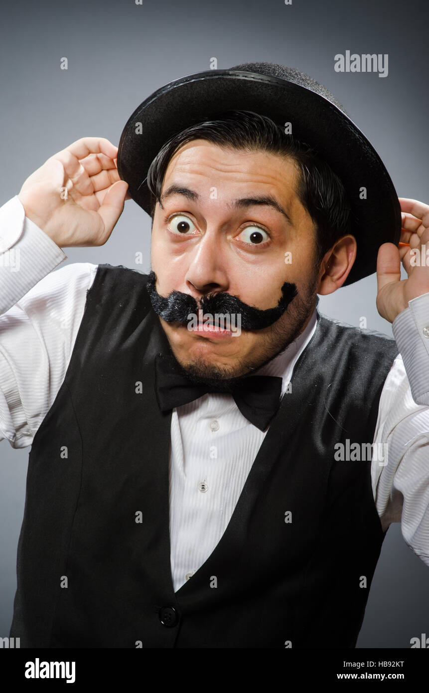 Funny man in vintage concept Stock Photo - Alamy