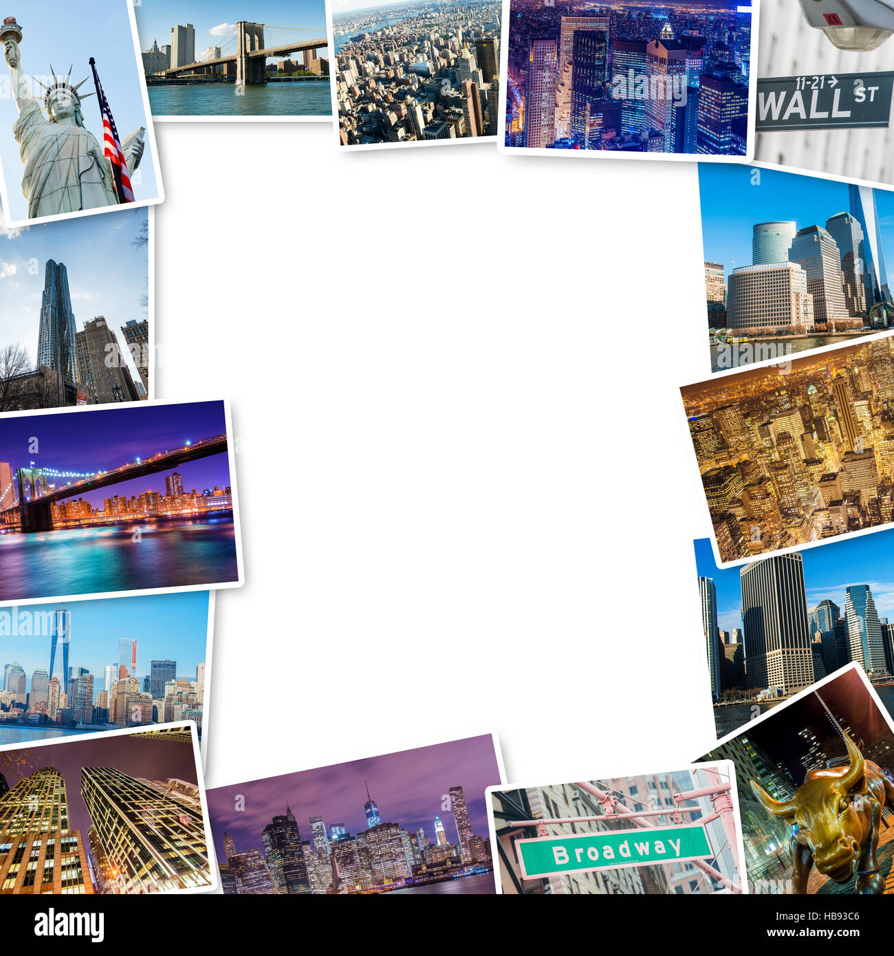 Set of New York photos arranged in frame Stock Photo Alamy