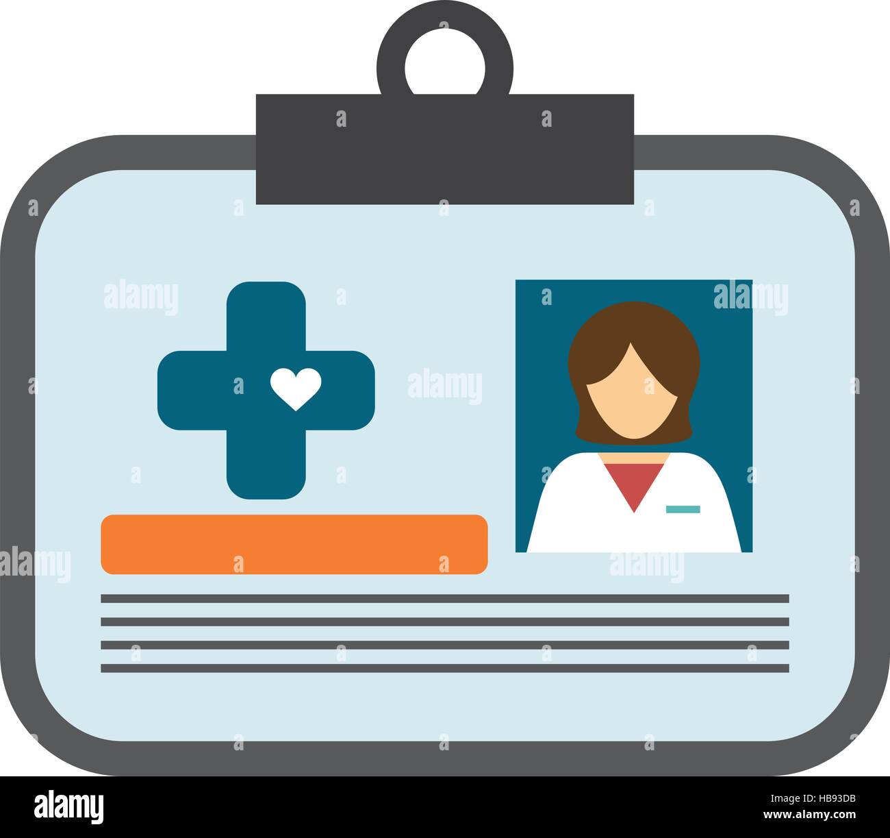 medical id icon over white background. colorful design. vector