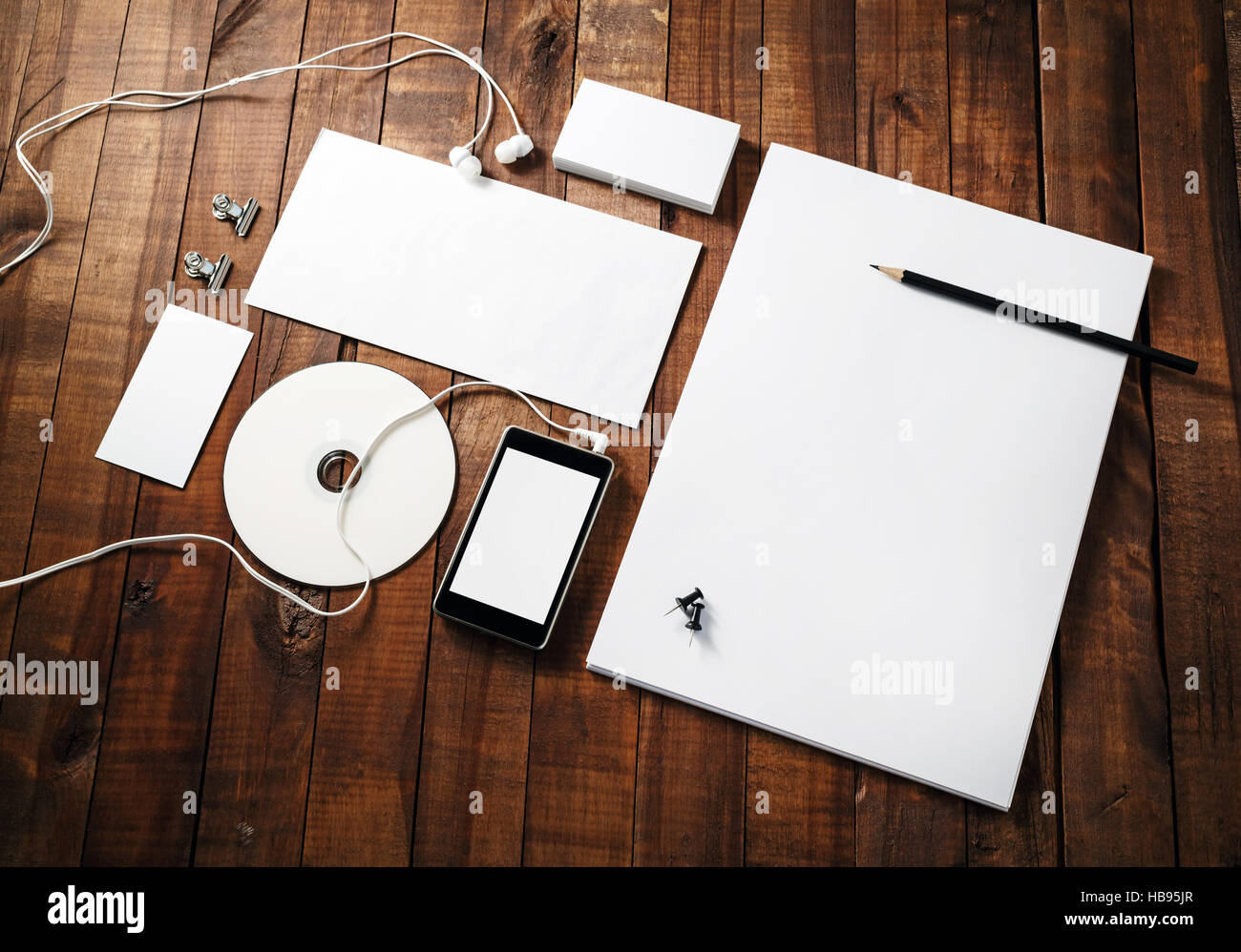 Blank stationery template Stock Photo - Alamy
