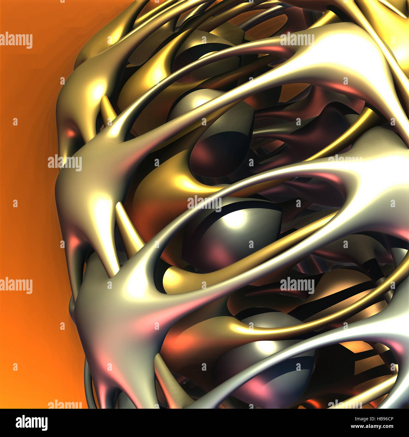 Abstract Geometric Composition Made In 3d Software Stock Illustration