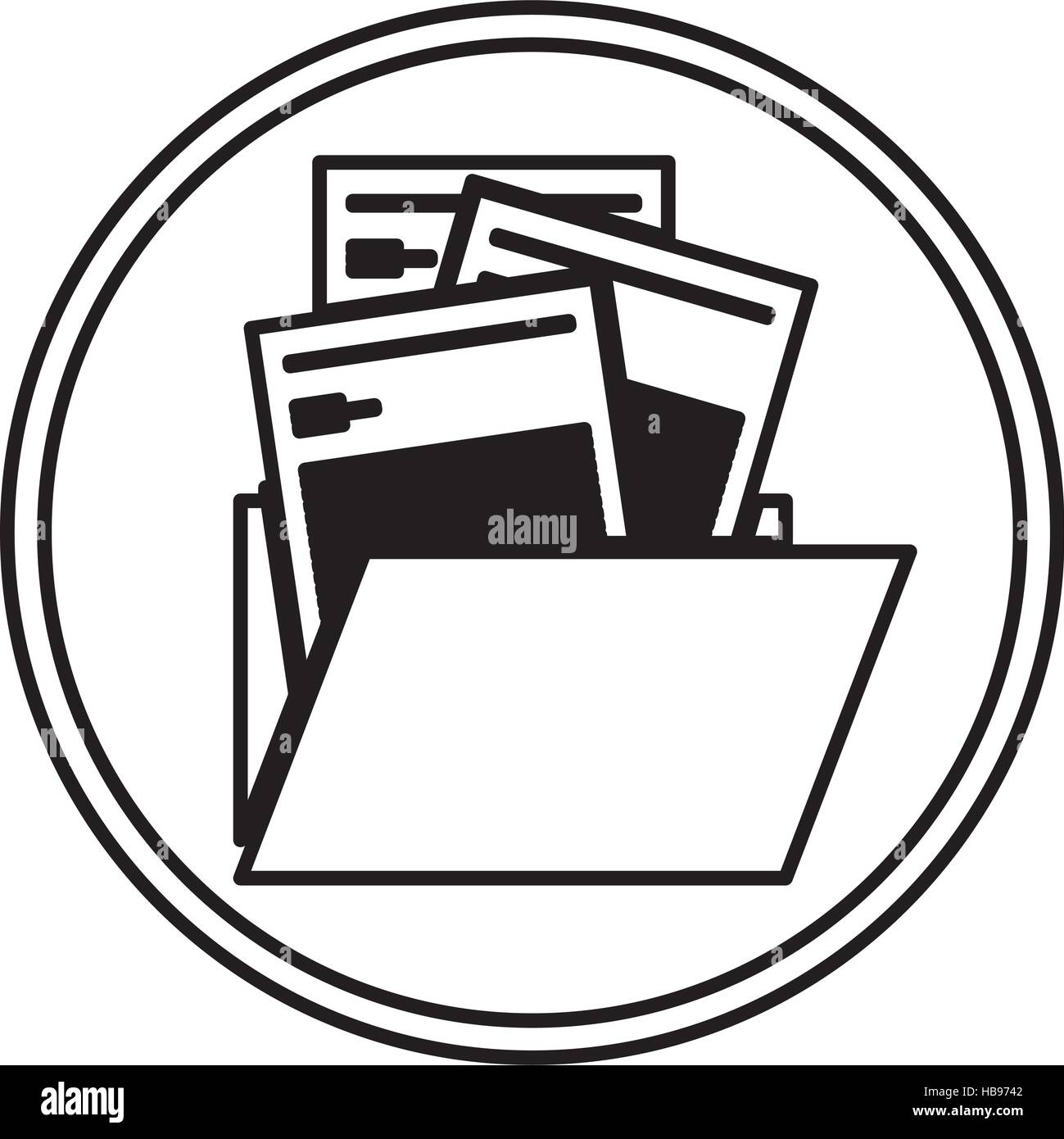 File icon. Folder document data archive and storage theme. Isolated ...