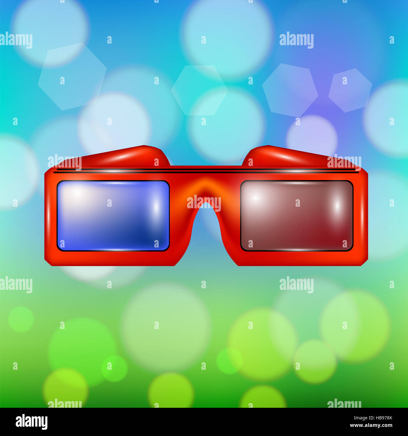 Red Glasses for Watching Movies Stock Photo Alamy